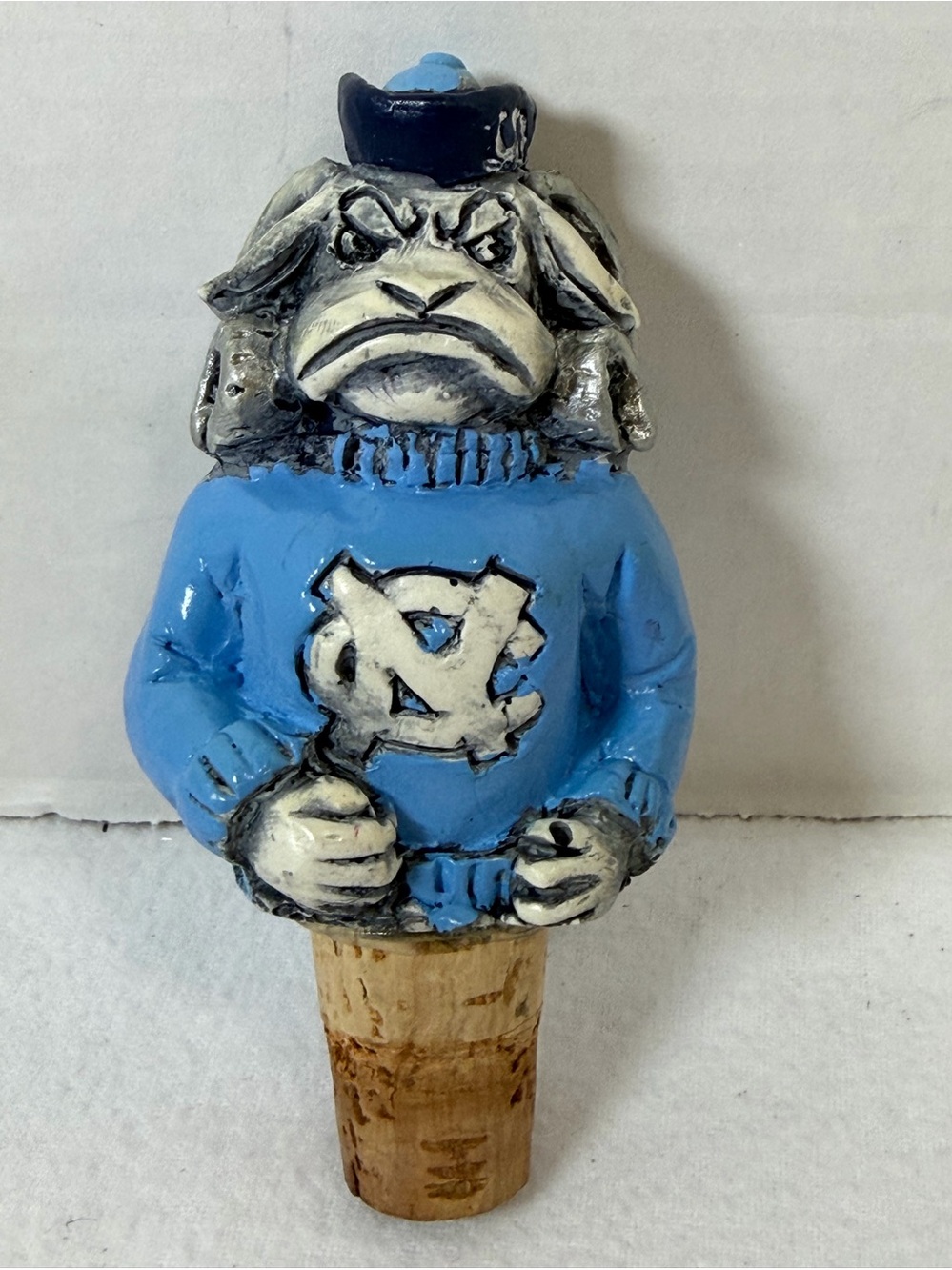 UNC Tar Heels 4" Resin Bottle Wine Cork Stopper Collectible